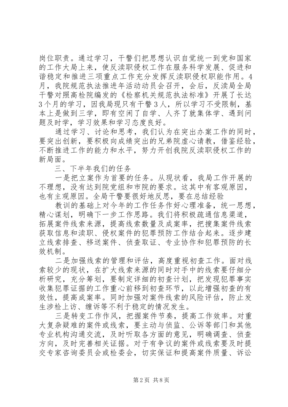 XX年反渎局工作总结_第2页