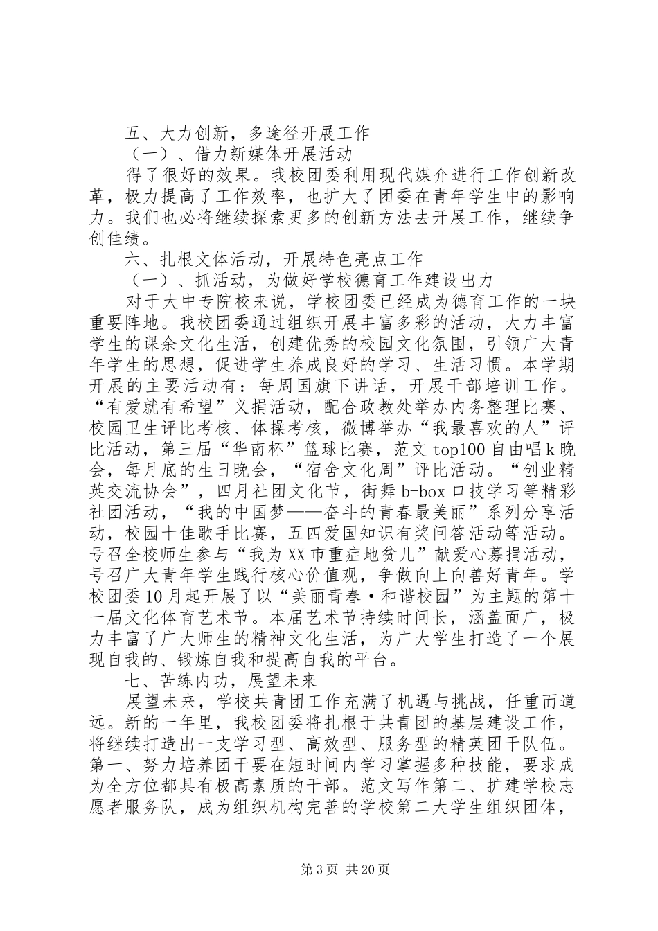 XX年团委工作总结 (13)_第3页