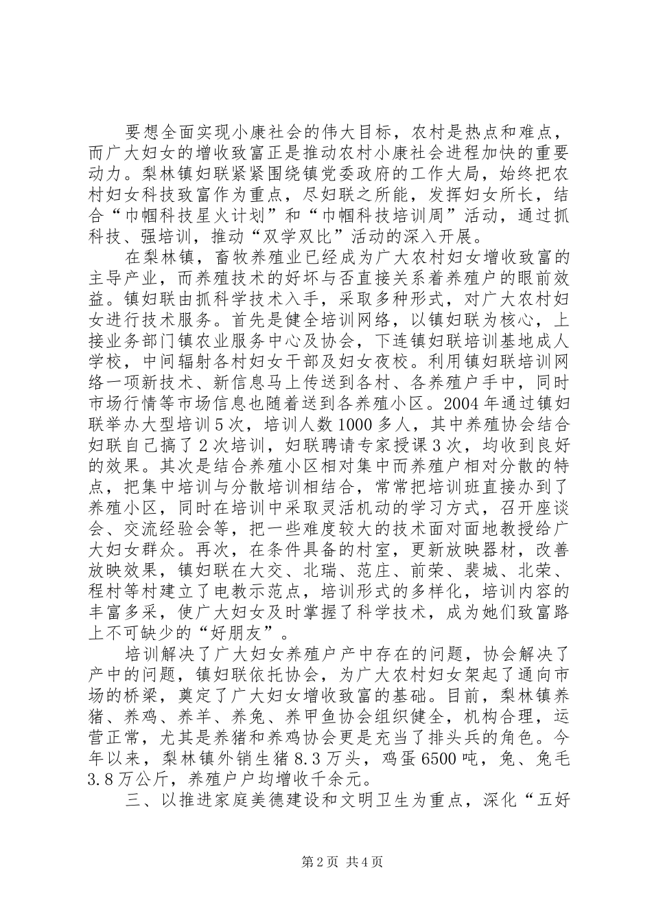 乡镇妇联工作总结-乡镇妇联工作总结范文大全_第2页