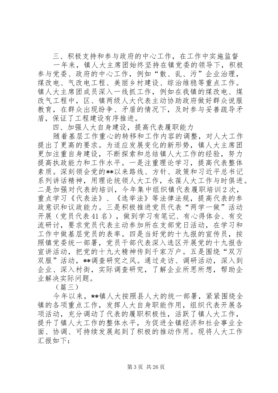 乡镇人大工作总结范文10篇_第3页