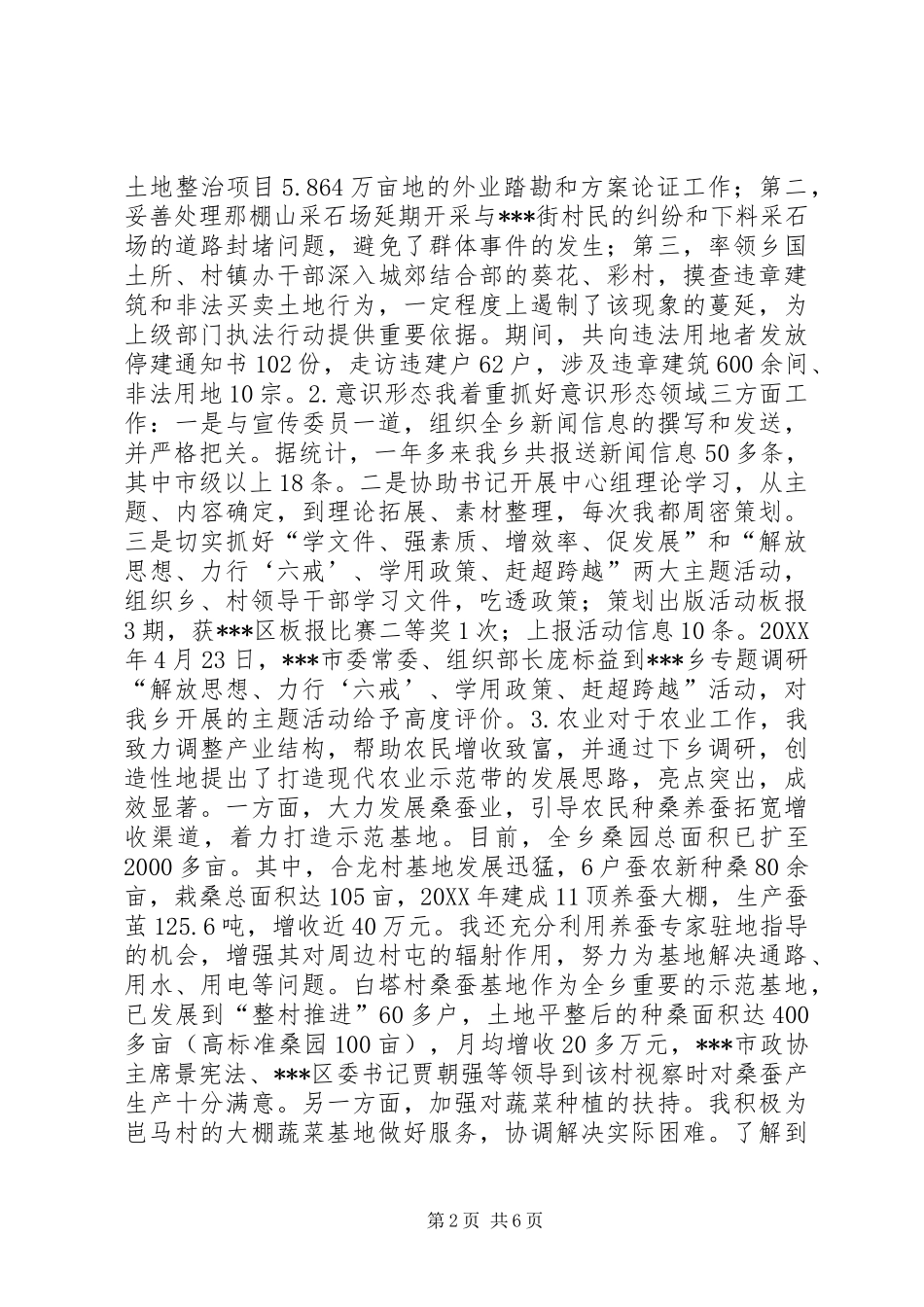 乡镇基层挂职工作总结_第2页