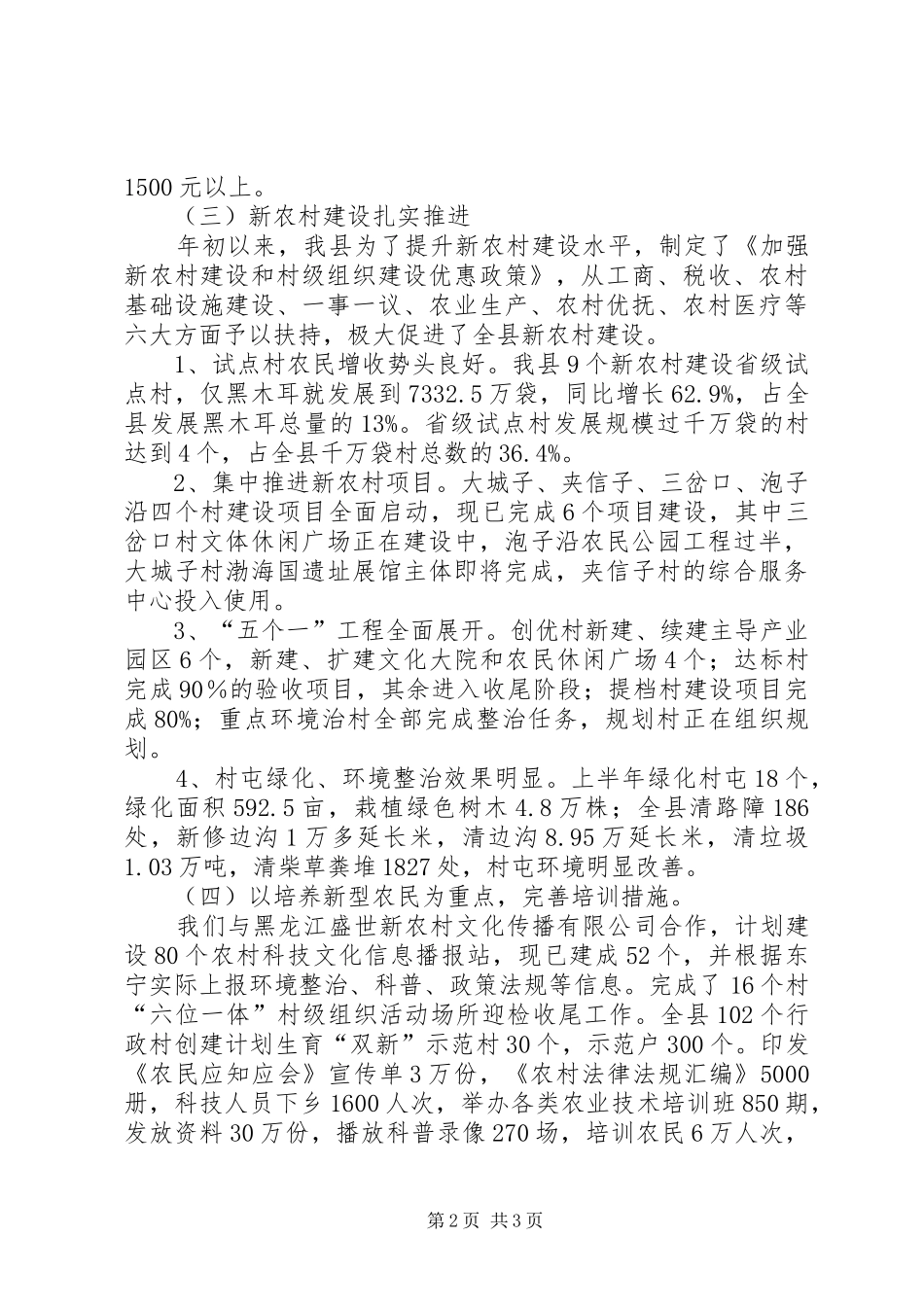 XX年上半年新农村建设总结 (3)_第2页