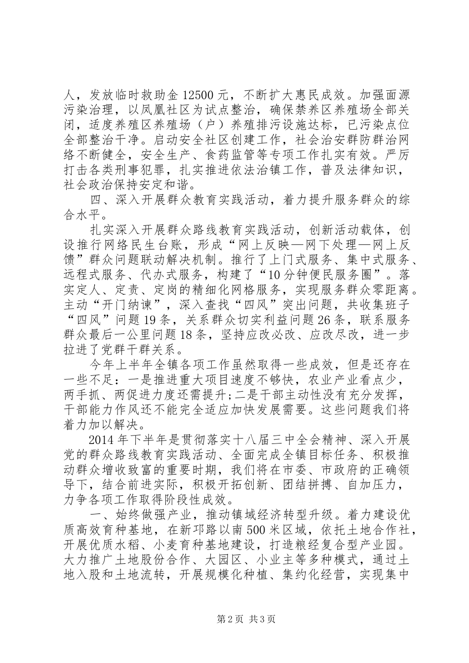 乡镇党委会工作总结_第2页