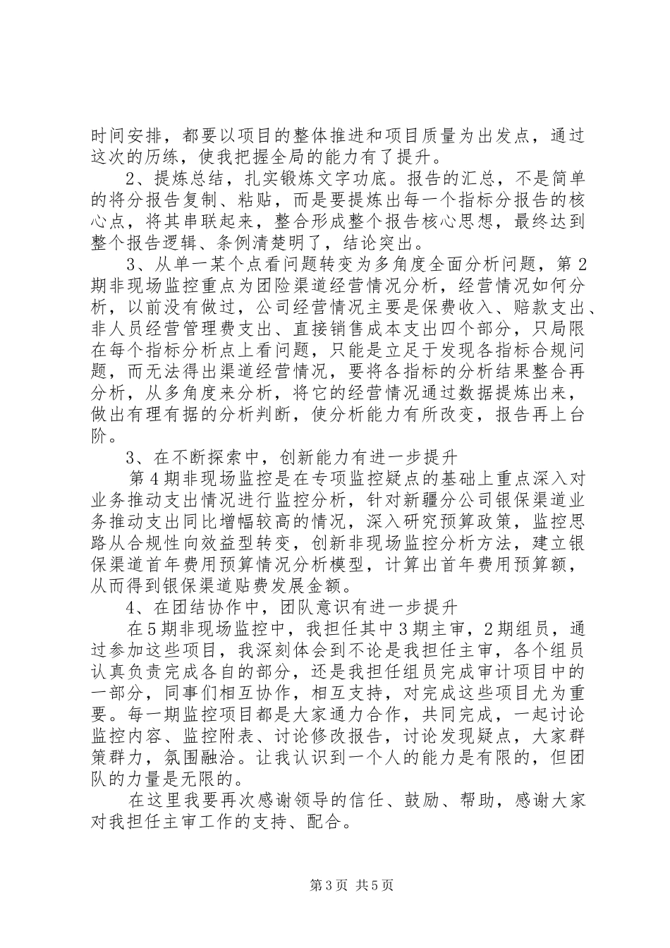 公司审计人员个人工作总结_第3页