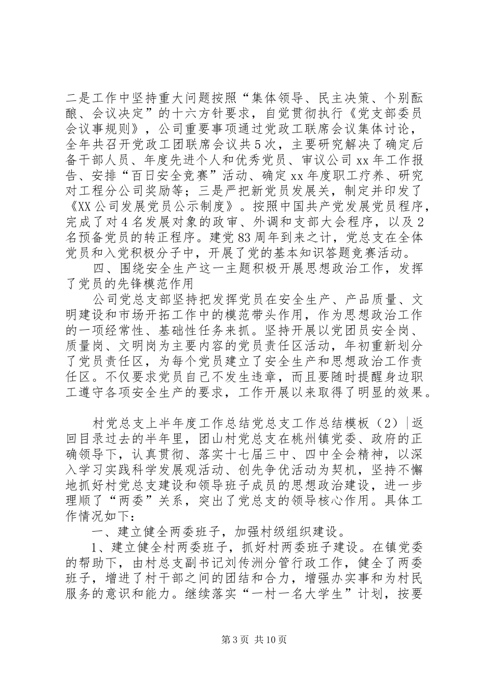 党总支工作总结模板4篇_第3页