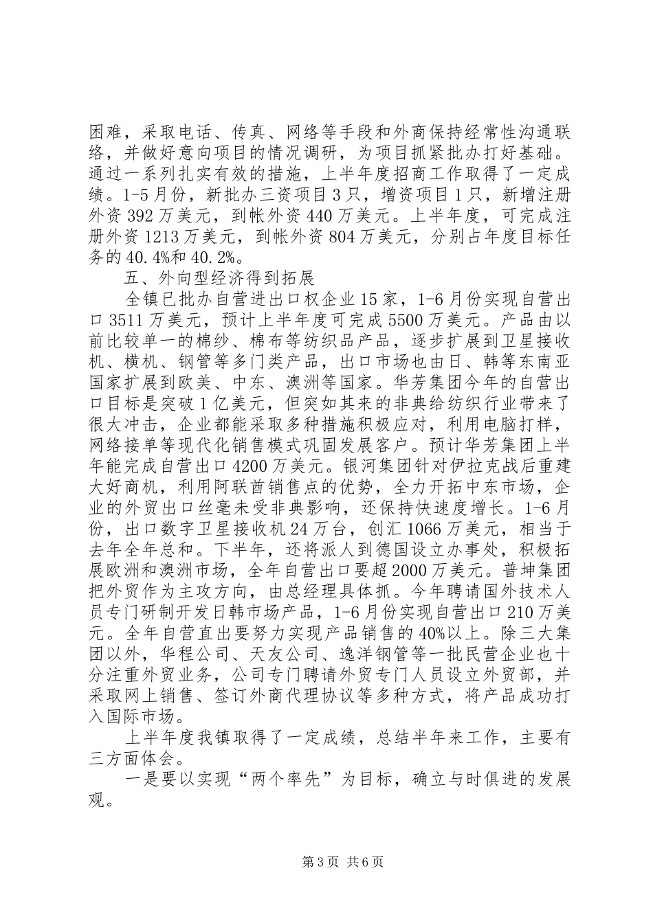 乡镇上半年度经济工作总结_第3页
