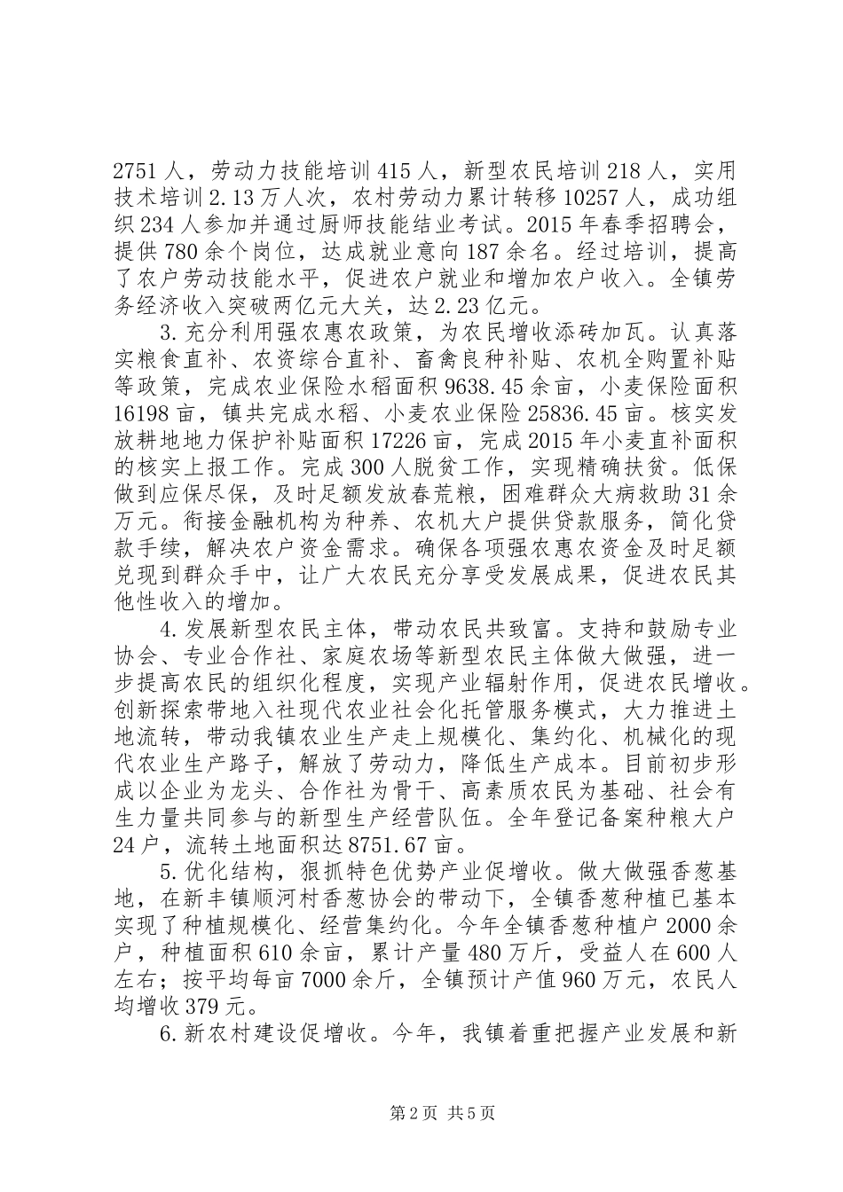 乡镇年度三农工作总结_第2页