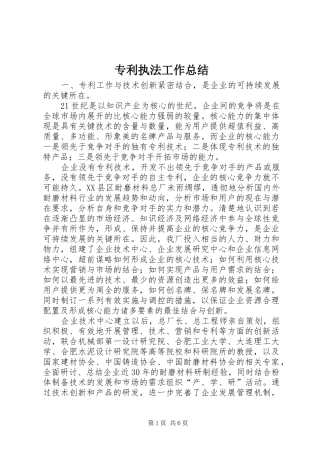 专利执法工作总结 (3)