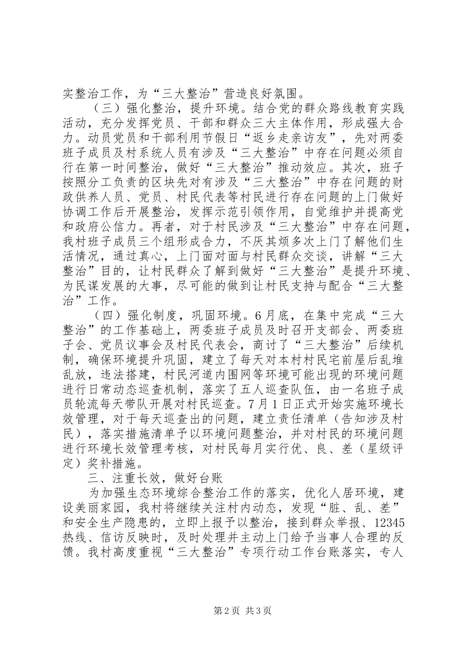 “三大整治”专项行动工作总结暨特色成效总结_第2页