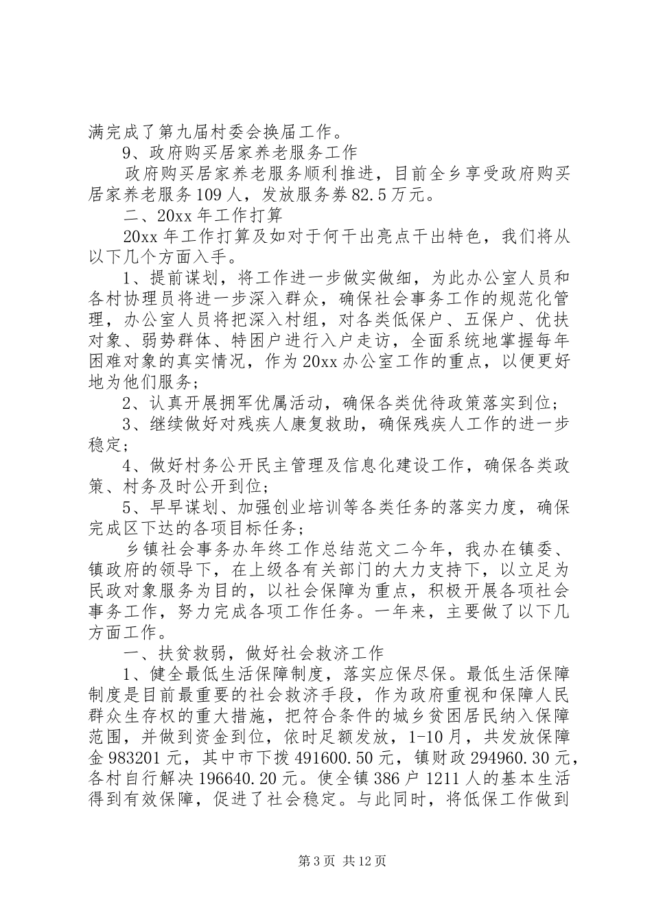 乡镇社会事务办年终工作总结范文_第3页