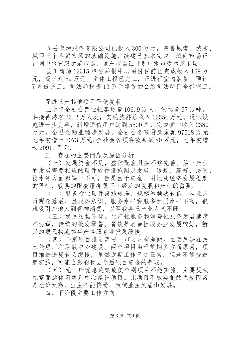 上半年三产工作总结_第3页