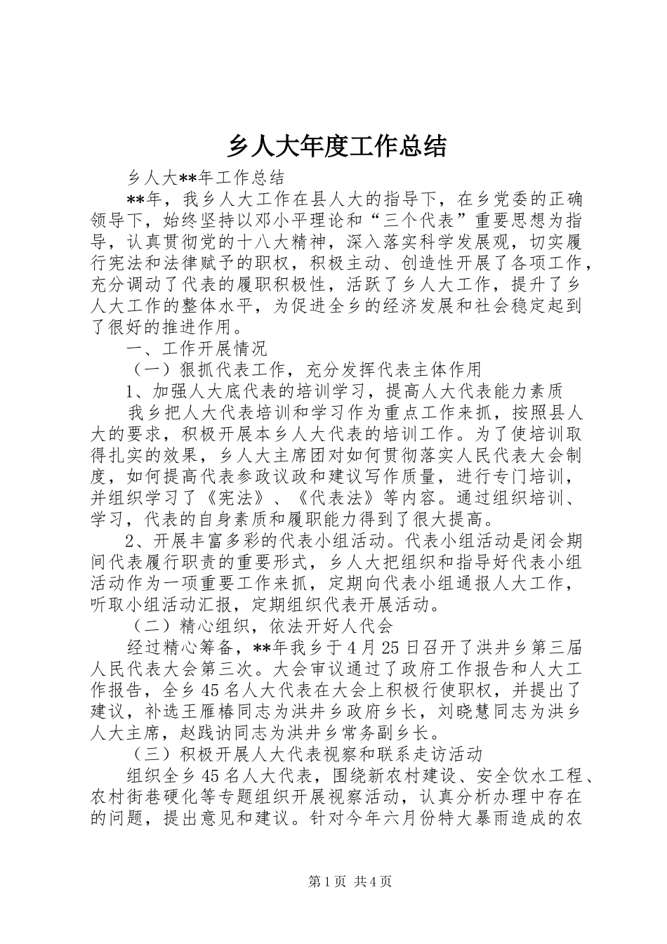 乡人大年度工作总结 (3)_第1页