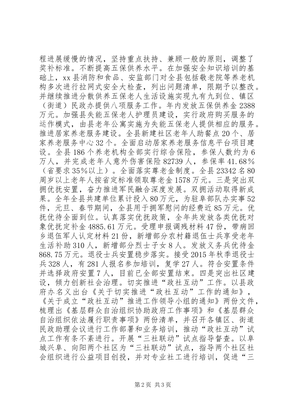 乡镇民政局年度工作总结_第2页