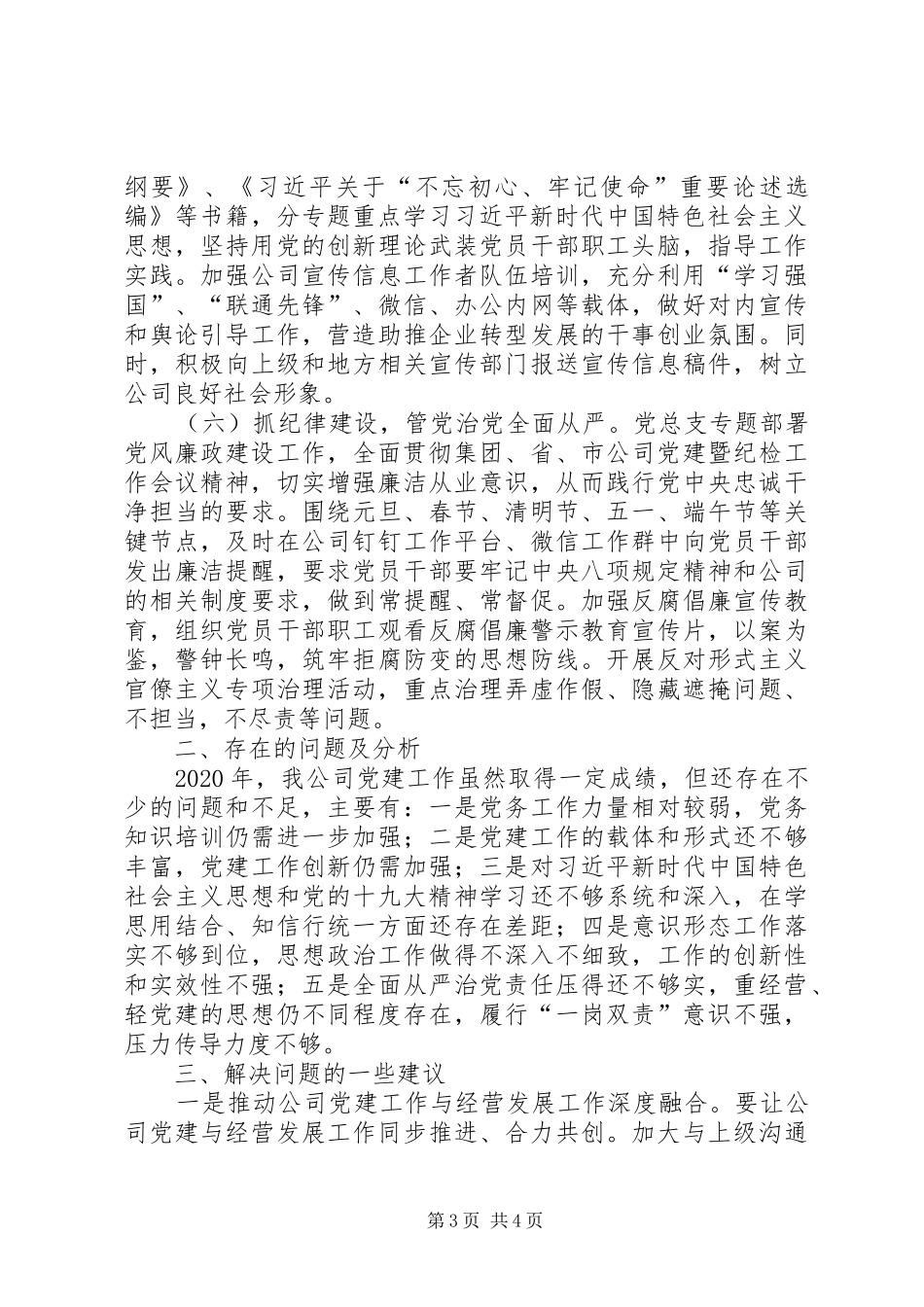 XX年分公司党总支党建工作总结_第3页