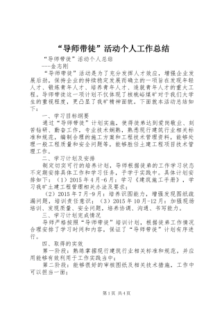 “导师带徒”活动个人工作总结 (3)