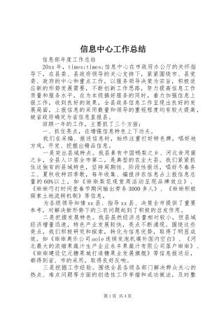 信息中心工作总结 (3)