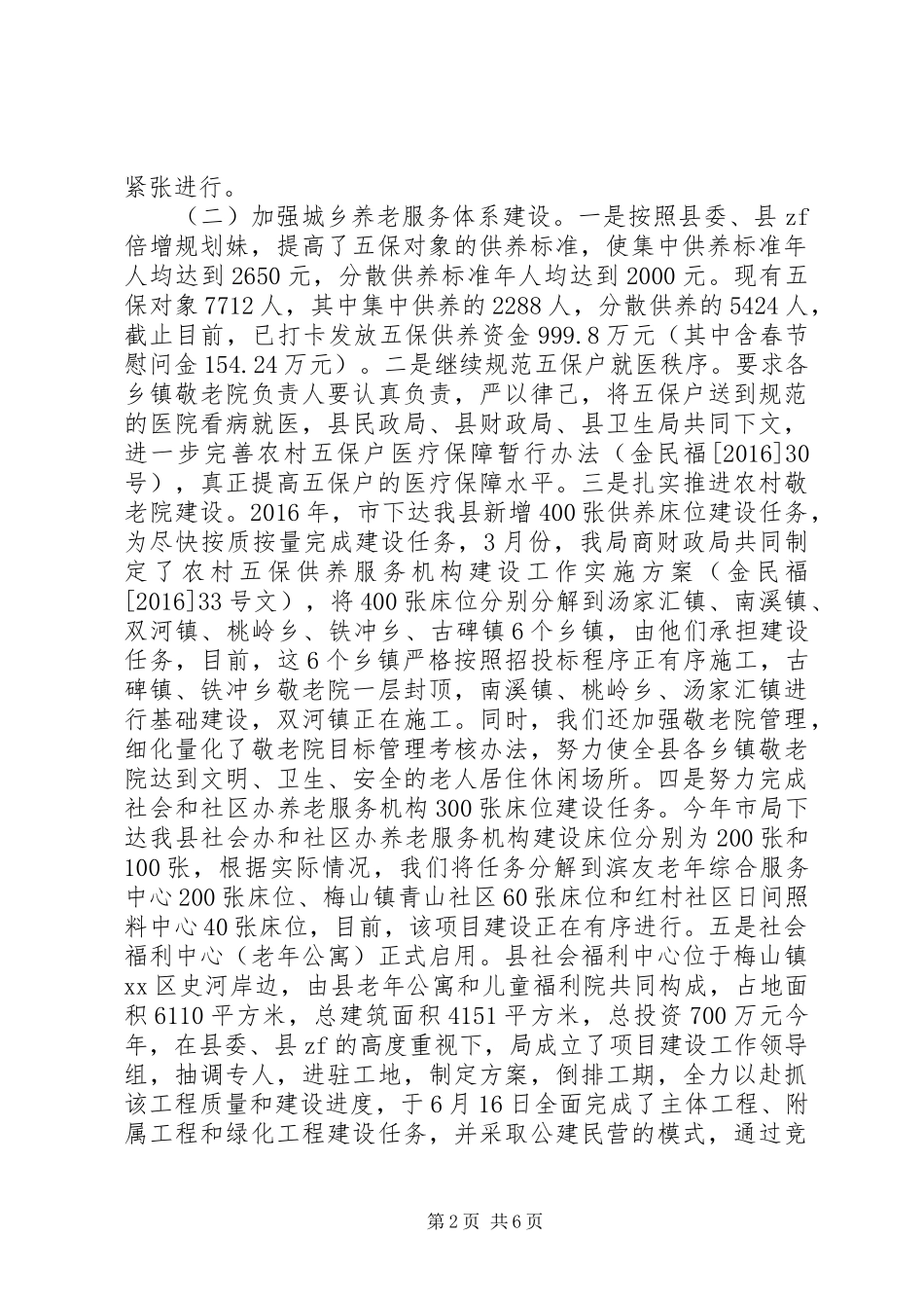 XX年上半年民政工作总结_第2页