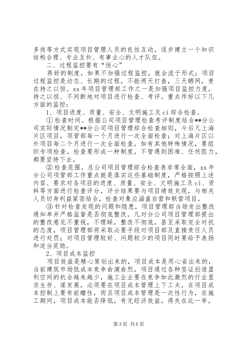 公司项目管理工作总结 (3)_第3页