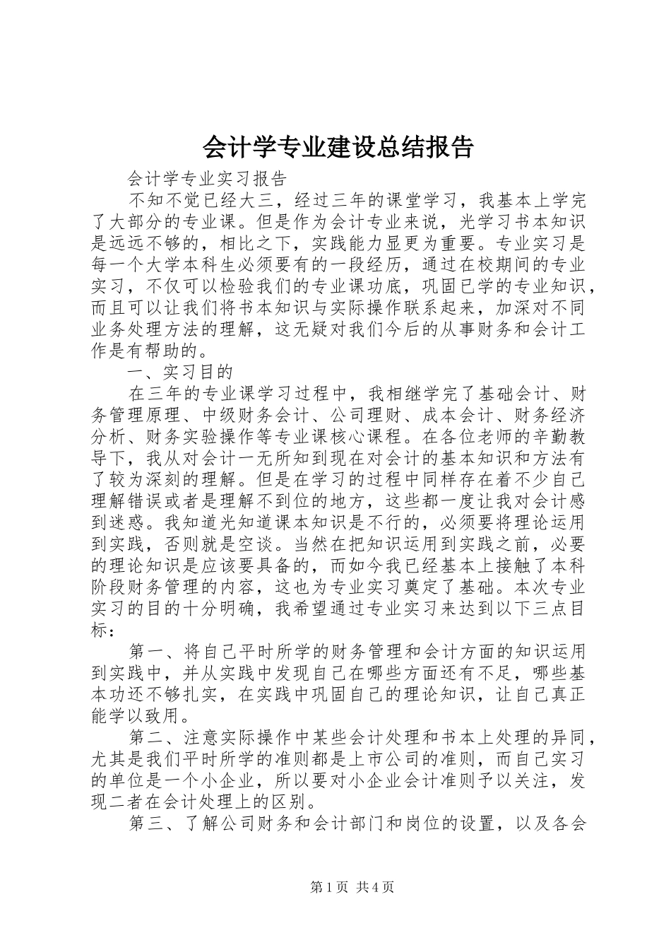 会计学专业建设总结报告 (3)_第1页