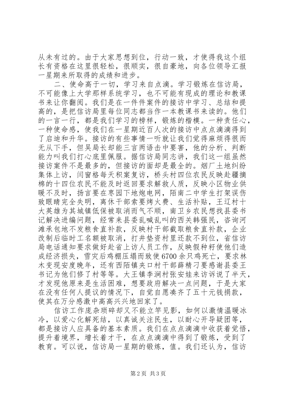 信访锻炼个人工作总结(1)_第2页