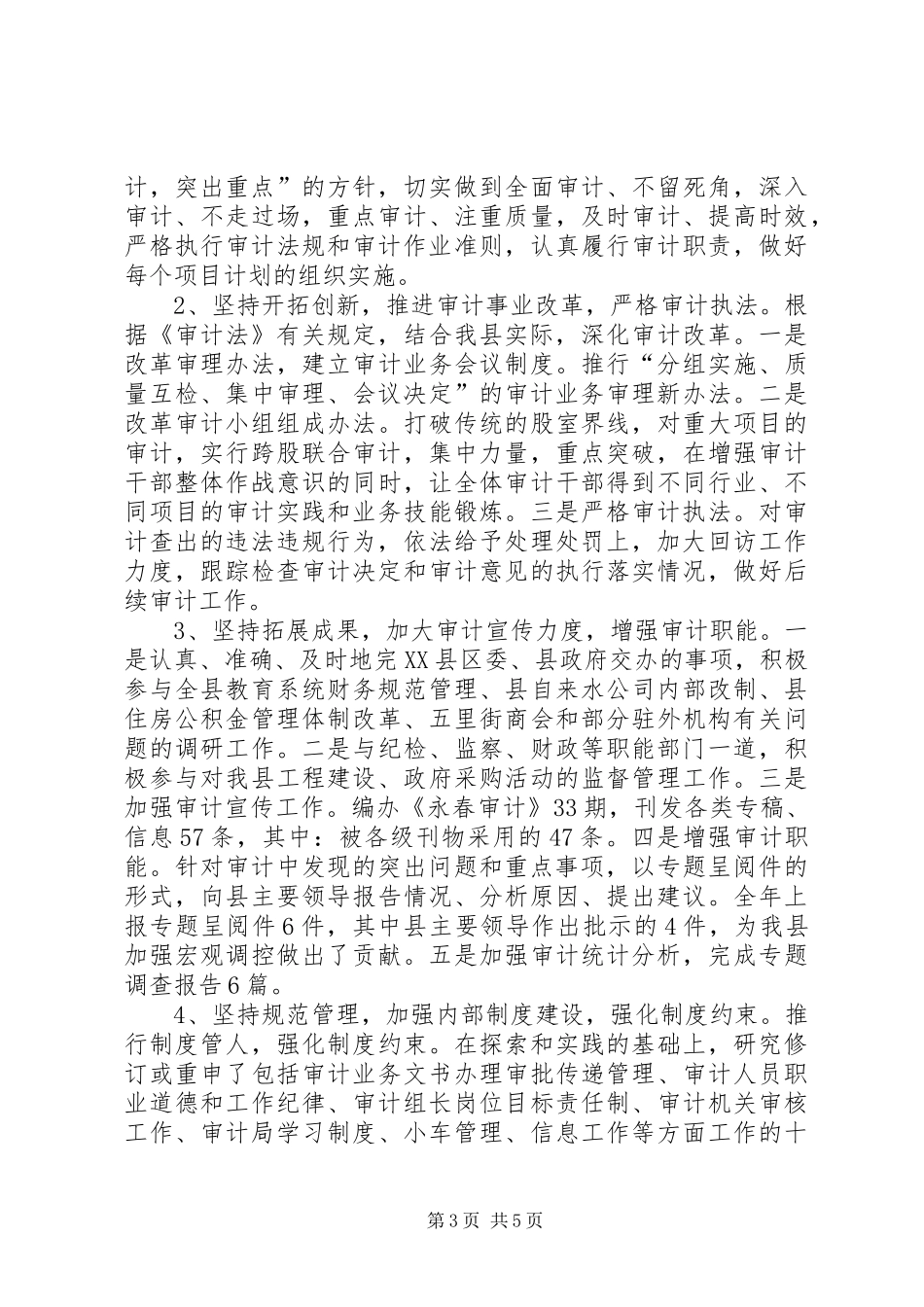 XX年审计年终工作总结范文_第3页
