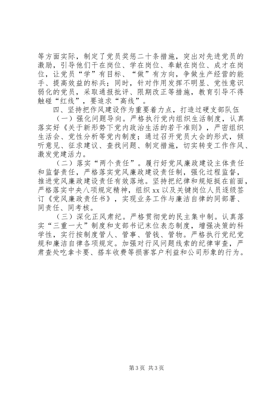 “两新”党支部XX年党建工作总结_第3页