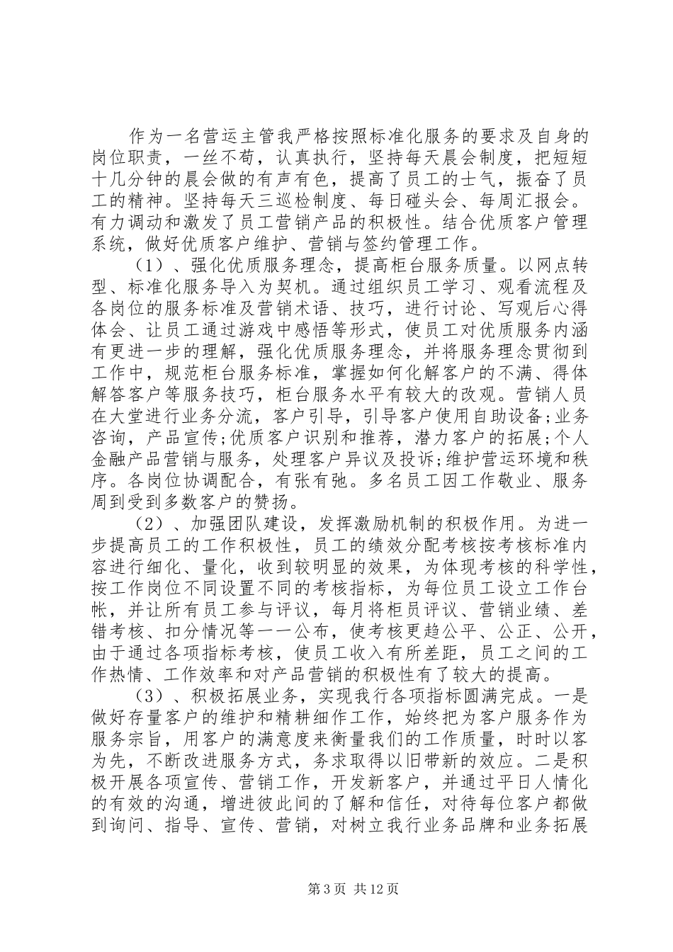 【银行个人晋升工作总结范文】个人晋升工作总结_第3页