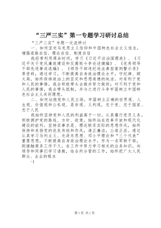 “三严三实”第一专题学习研讨总结 (3)