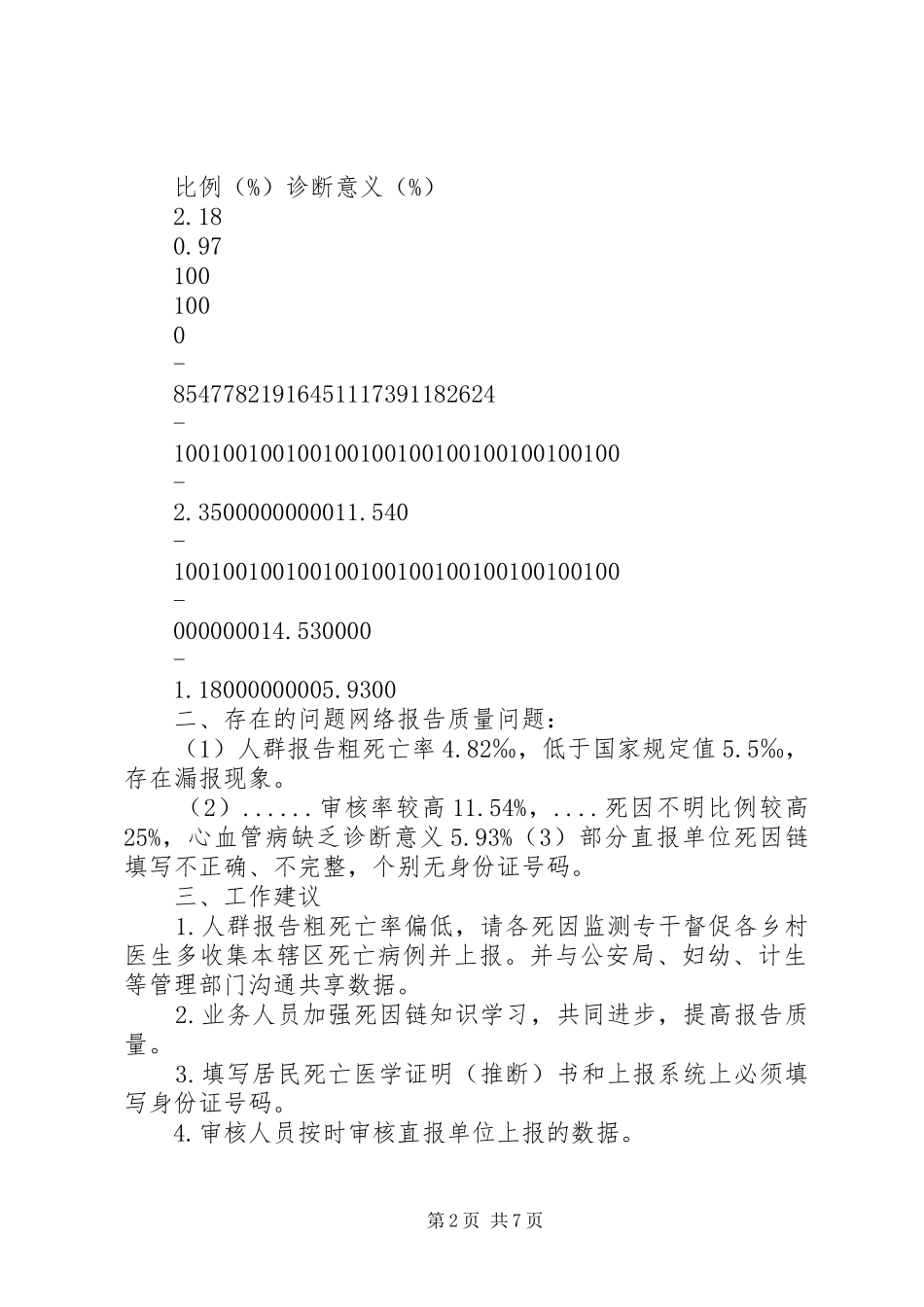 XX市XX年第一季度死因监测质量分析总结_第2页
