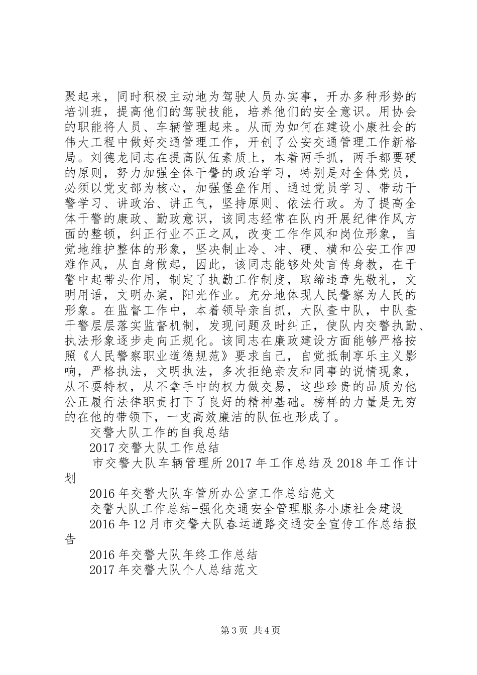 交警大队长个人工作总结_第3页