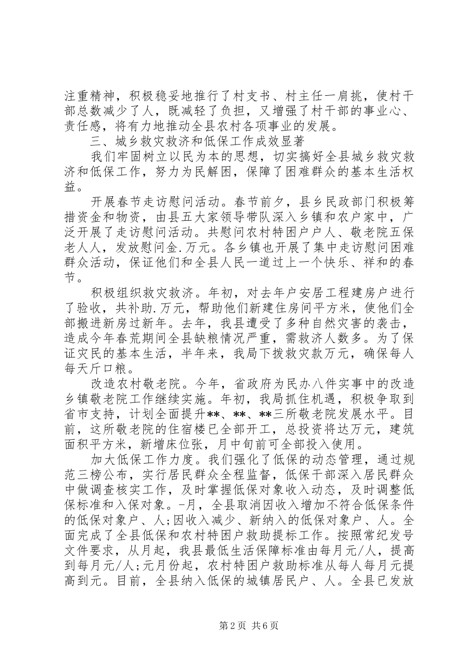 上半年民政局工作总结_第2页