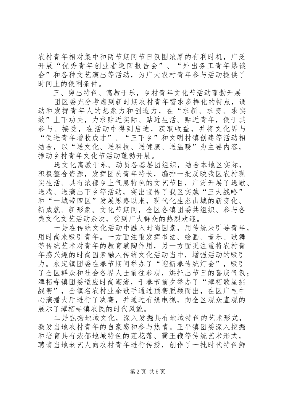 ××年乡村青年文化节活动总结_第2页