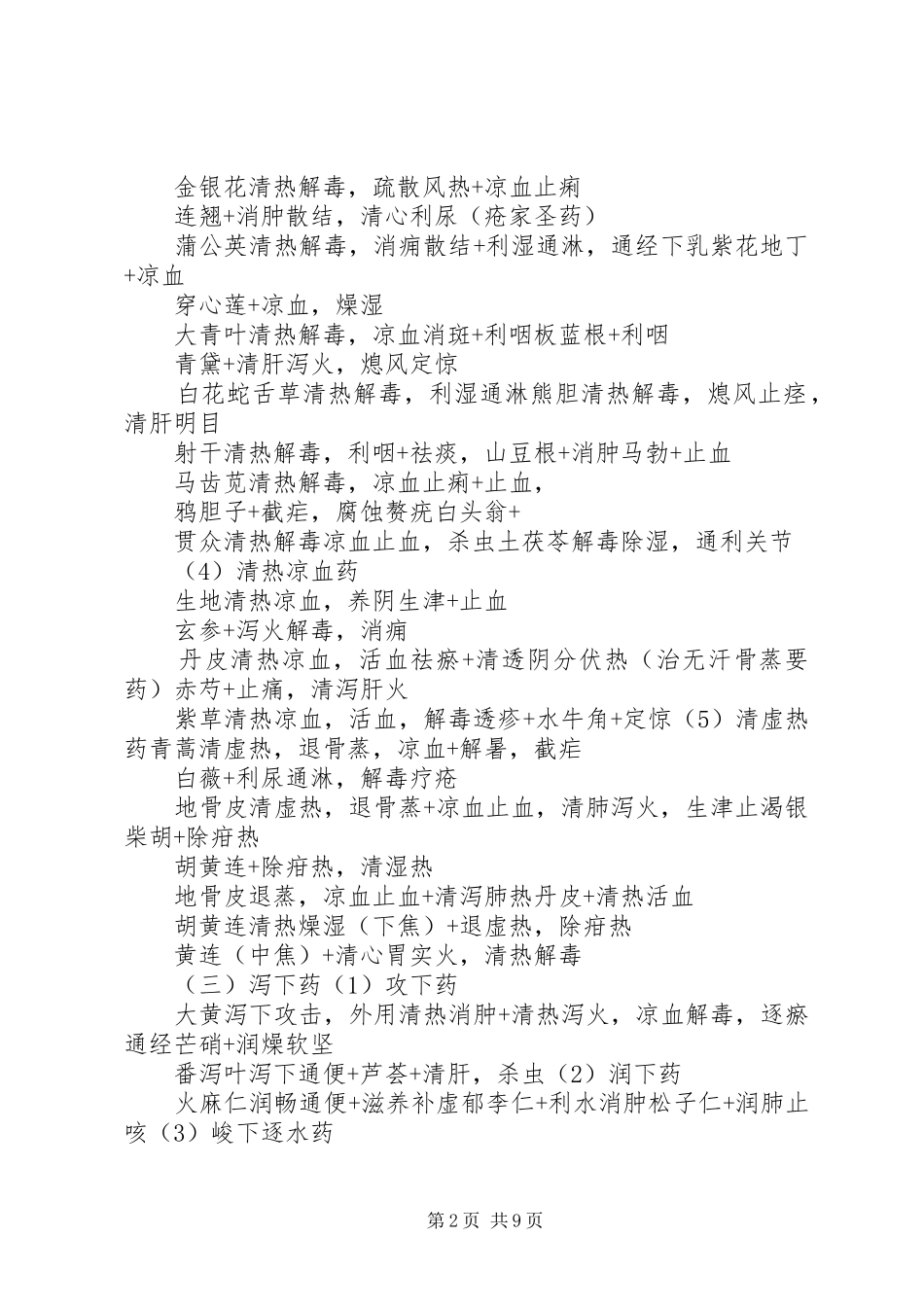 中药学纵向总结_第2页