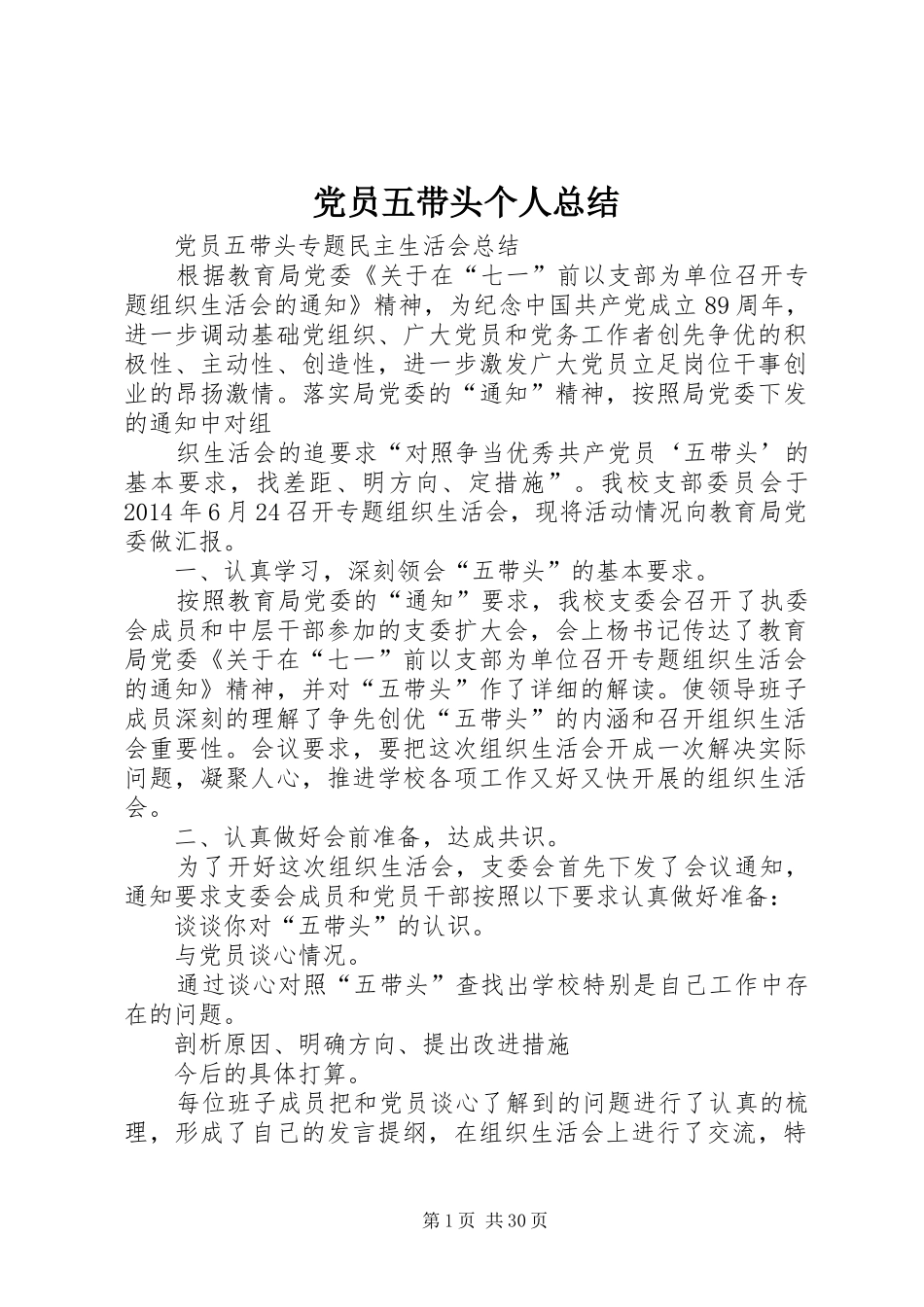 党员五带头个人总结_第1页