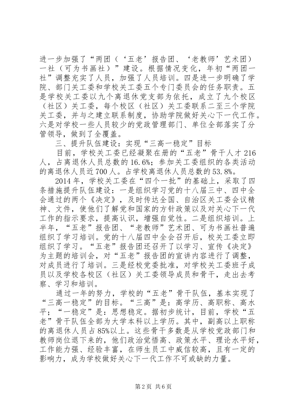 XX年大学关心下一代工作委员会工作总结_第2页