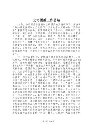 公司团委工作总结 (12)