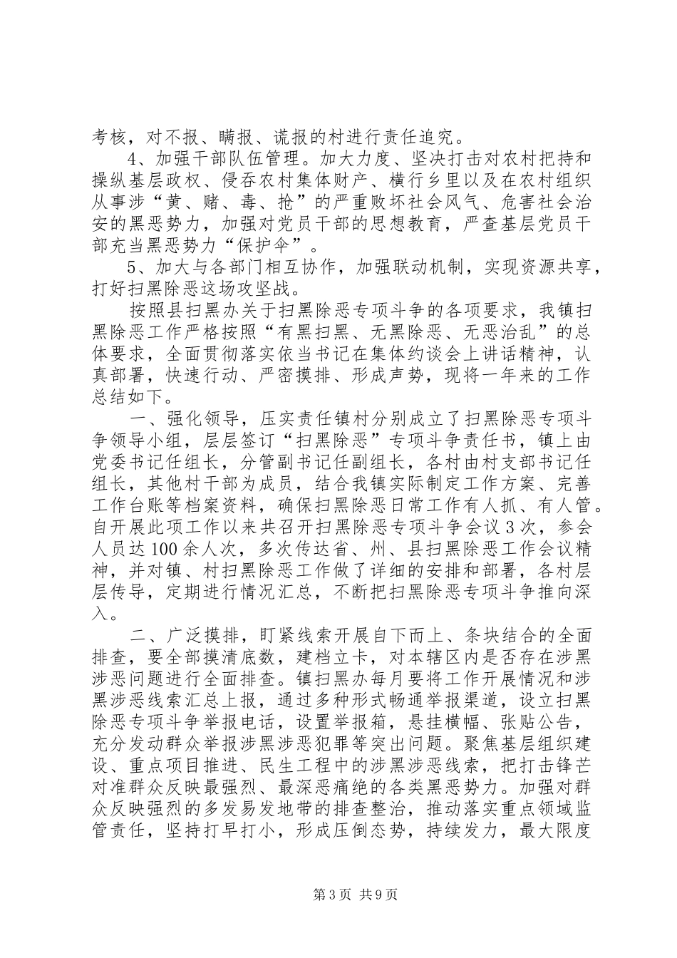 XX年度扫黑除恶工作总结_第3页