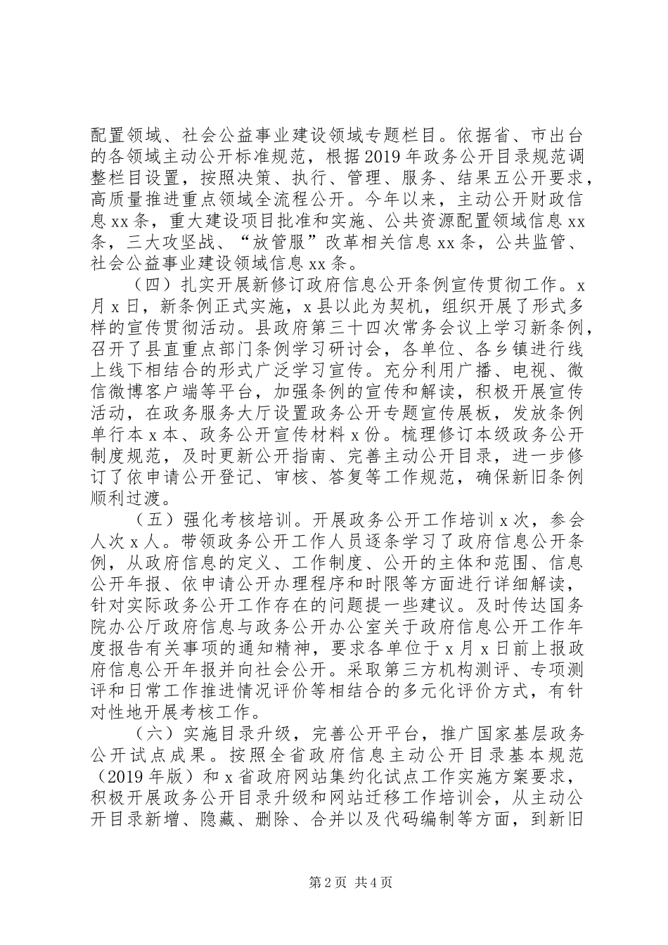 XX年度政务公开工作总结_第2页