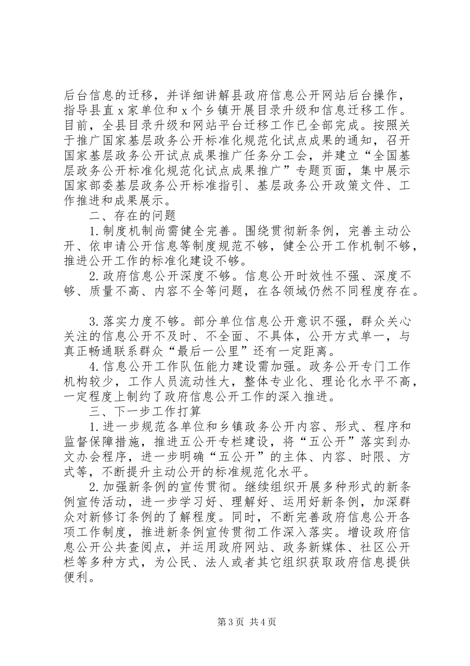XX年度政务公开工作总结_第3页