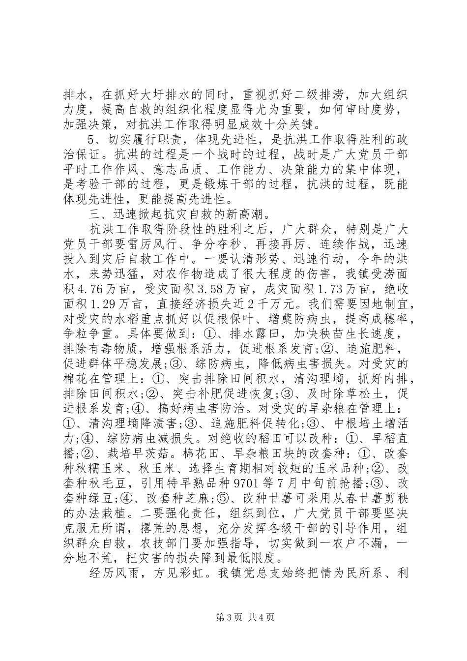 乡镇抗洪救灾工作总结范文_第3页