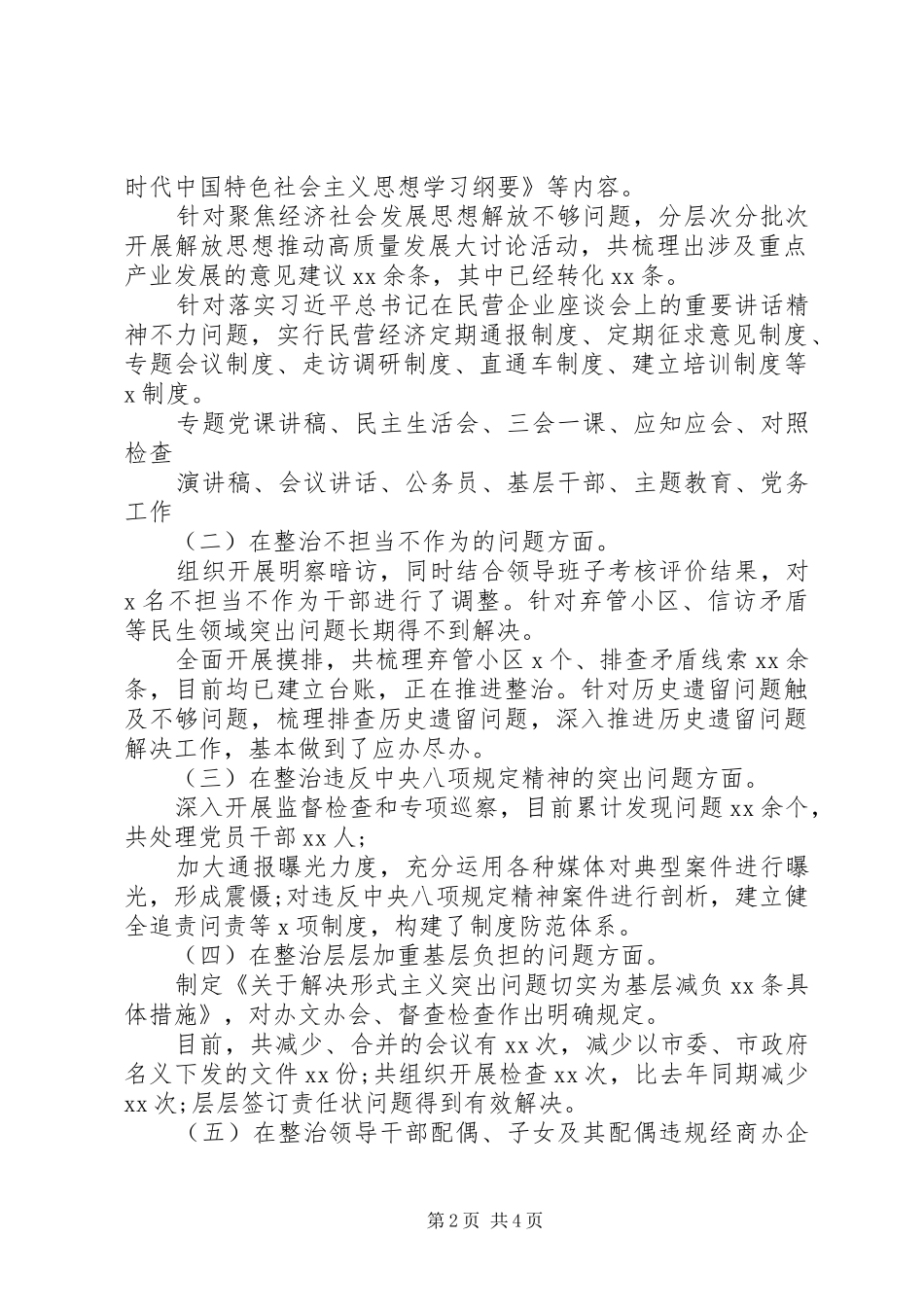 主题教育专项整治回头看工作总结报告_第2页