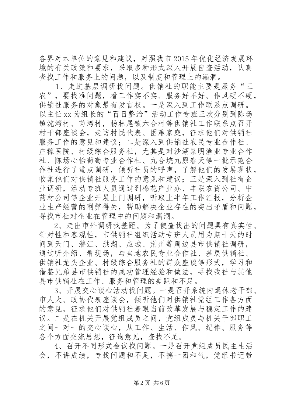 供销社“百日整治”工作总结_第2页