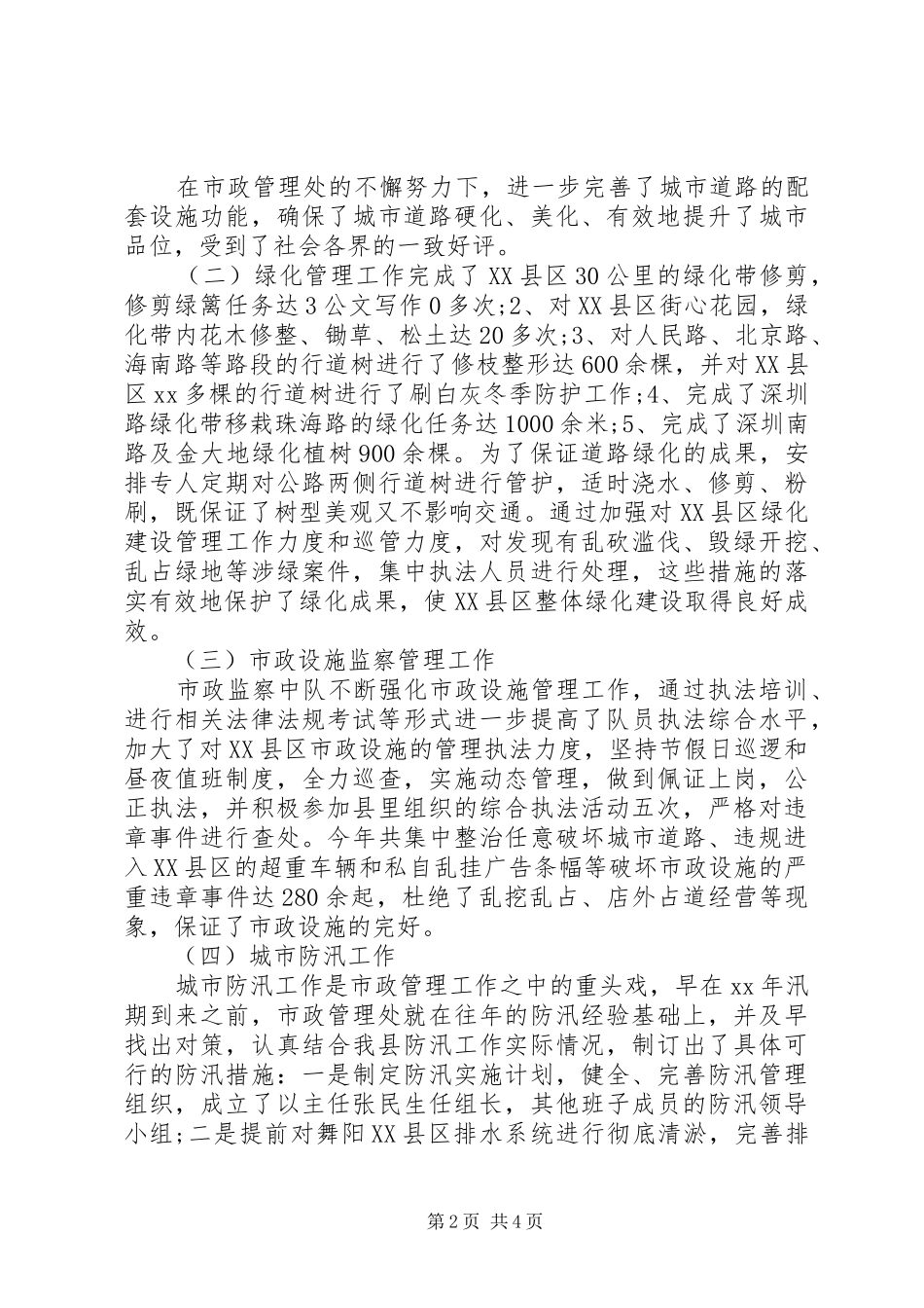 XX年市政工作总结_第2页