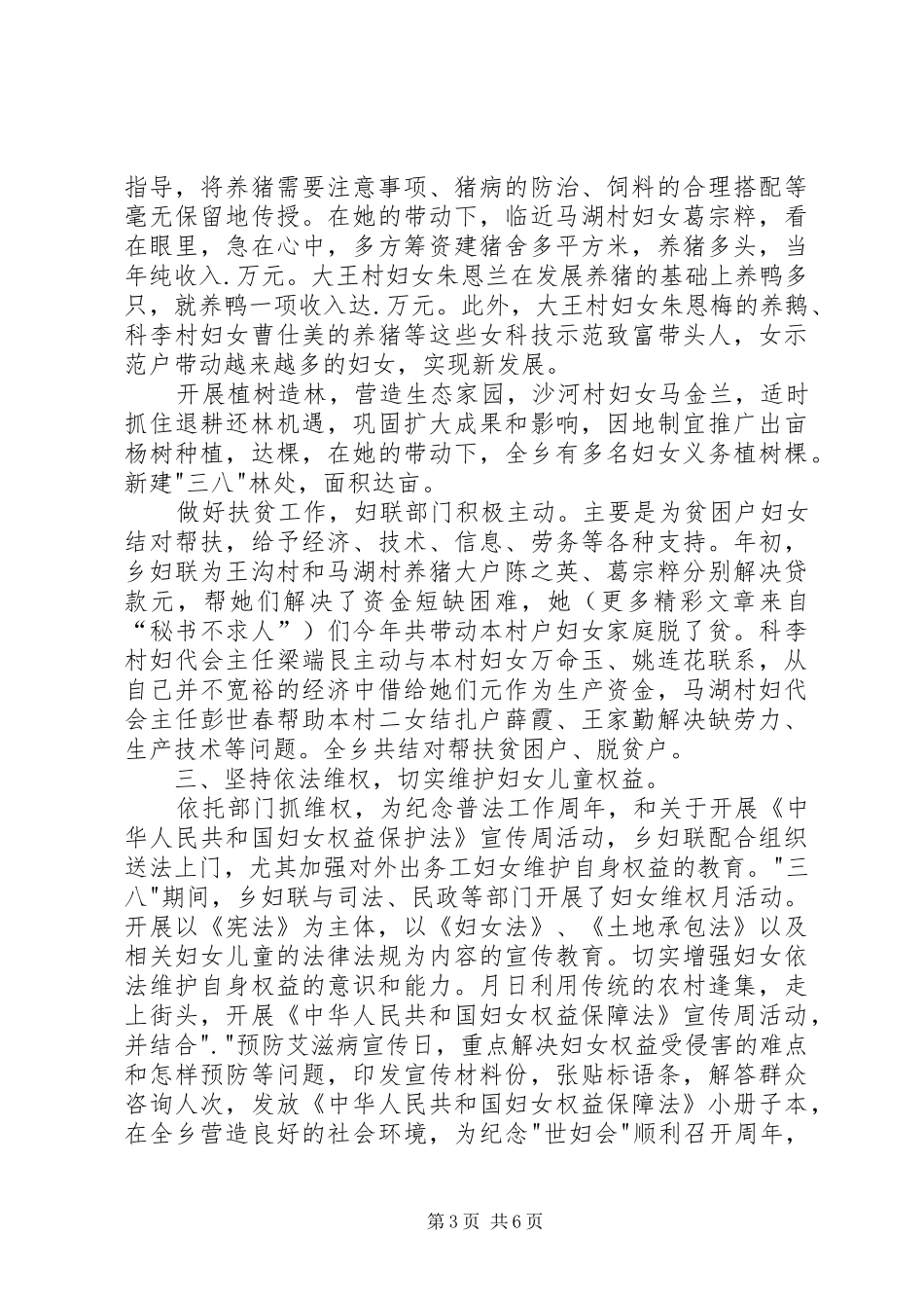 乡党委妇联工作总结 (3)_第3页