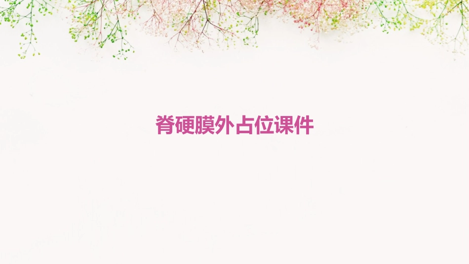 脊硬膜外占位课件_第1页