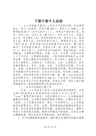 下派干部个人总结