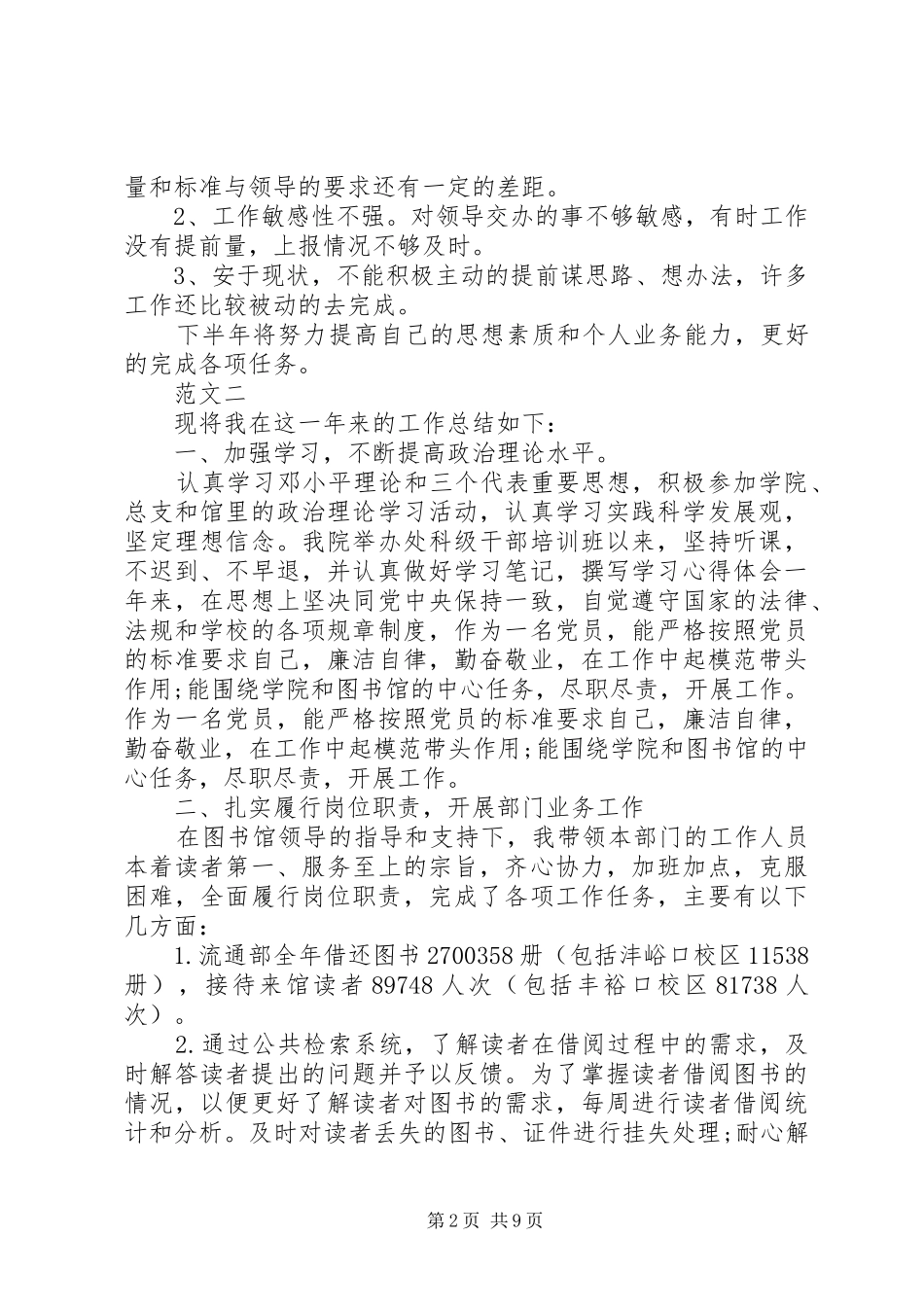 XX年图书管理员工作总结范文4篇_第2页