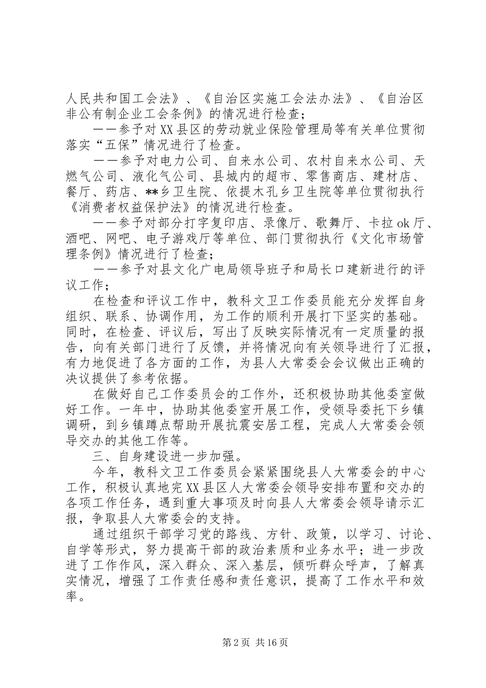 人大委个人工作总结(精选多篇)_第2页