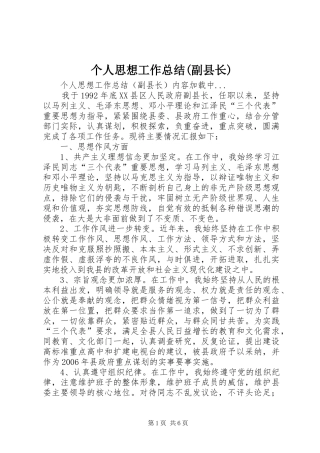 个人思想工作总结(副县长) (3)