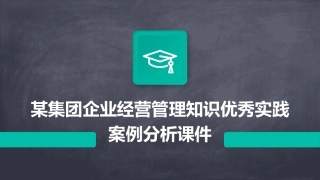 某集团企业经营管理知识优秀实践案例分析课件